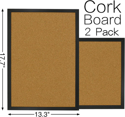OWLKELA Cork Bulletin Board 17.7"X 13.3", Notice Pin, Ideal for Office & Home Decor, School Message or Vision