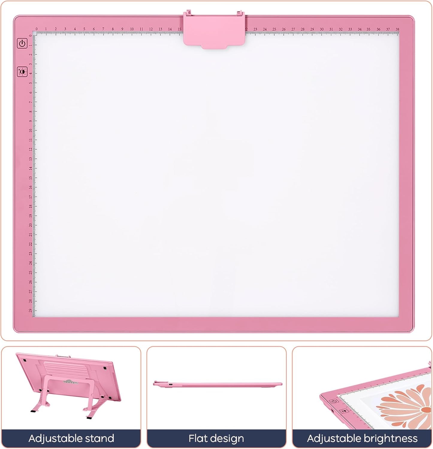 iVyne Rechargeable A3 Light Pad for Diamond Painting - LED Light Board for Weeding & Tracing - Diamond Art Light Pad - Ultra-Thin & Portable - Perfect for Artists & Crafters - Blue