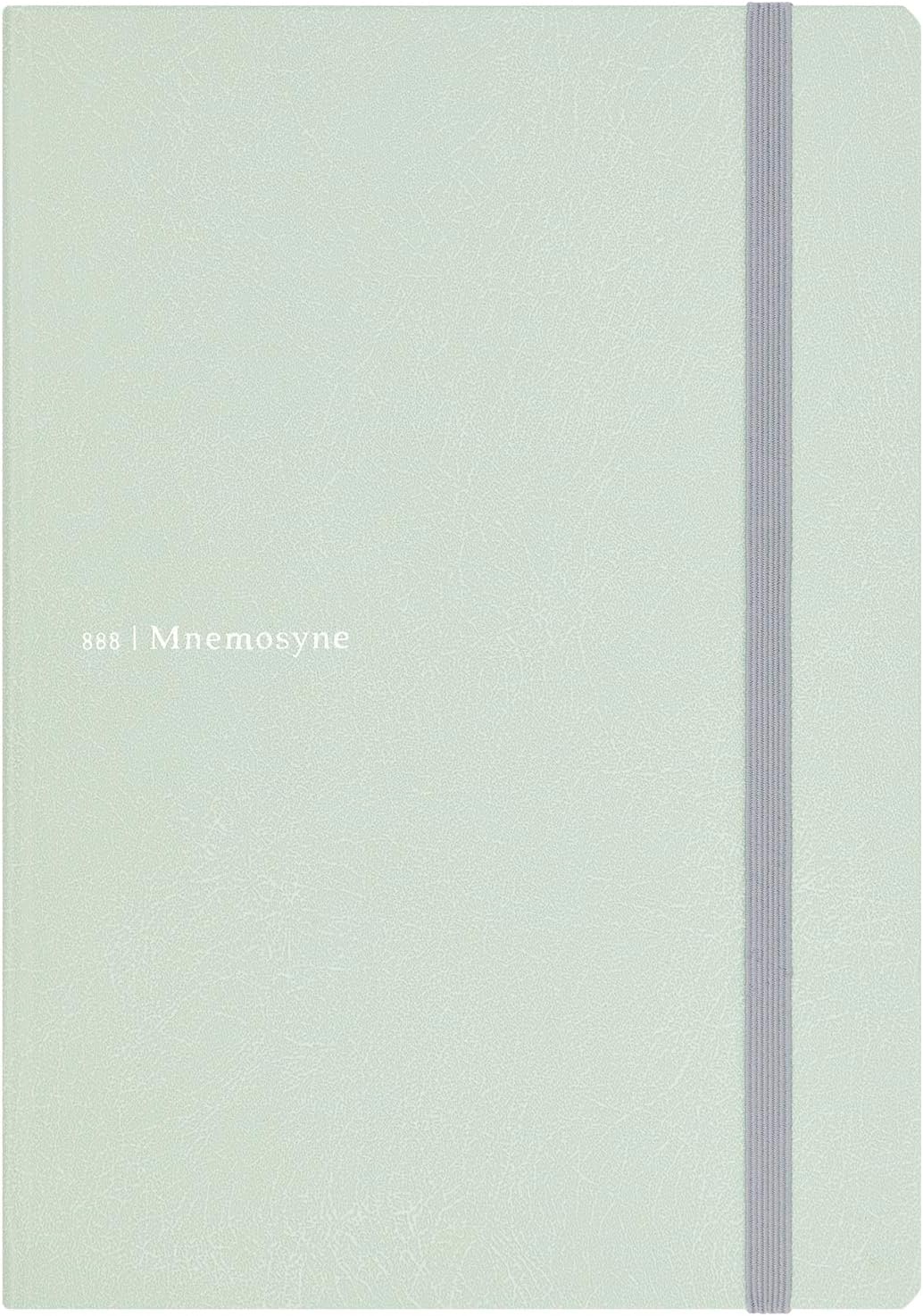 Maruman Mnemosyne Lined Notebook- Vertical A5, 5.83" x 8.27", 70 Sheets / 140 Pages, 7mm College Ruled With Center Line Journal, Perforated Pages & Wire-Bound to Lay Flat, Black, Made in Japan - Colors A