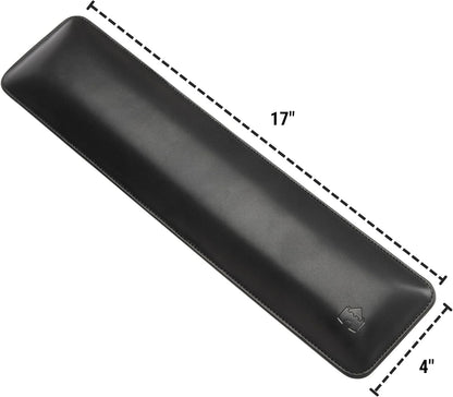 Bailey Compact by Castle - Wrist Rest for Keyboards with Around 61 Keys - Leather Ergonomic Computer Extra Firm Keyboard Wrist Support for Typists, Gaming, Heavy Office Use (Stone, Compact Size)