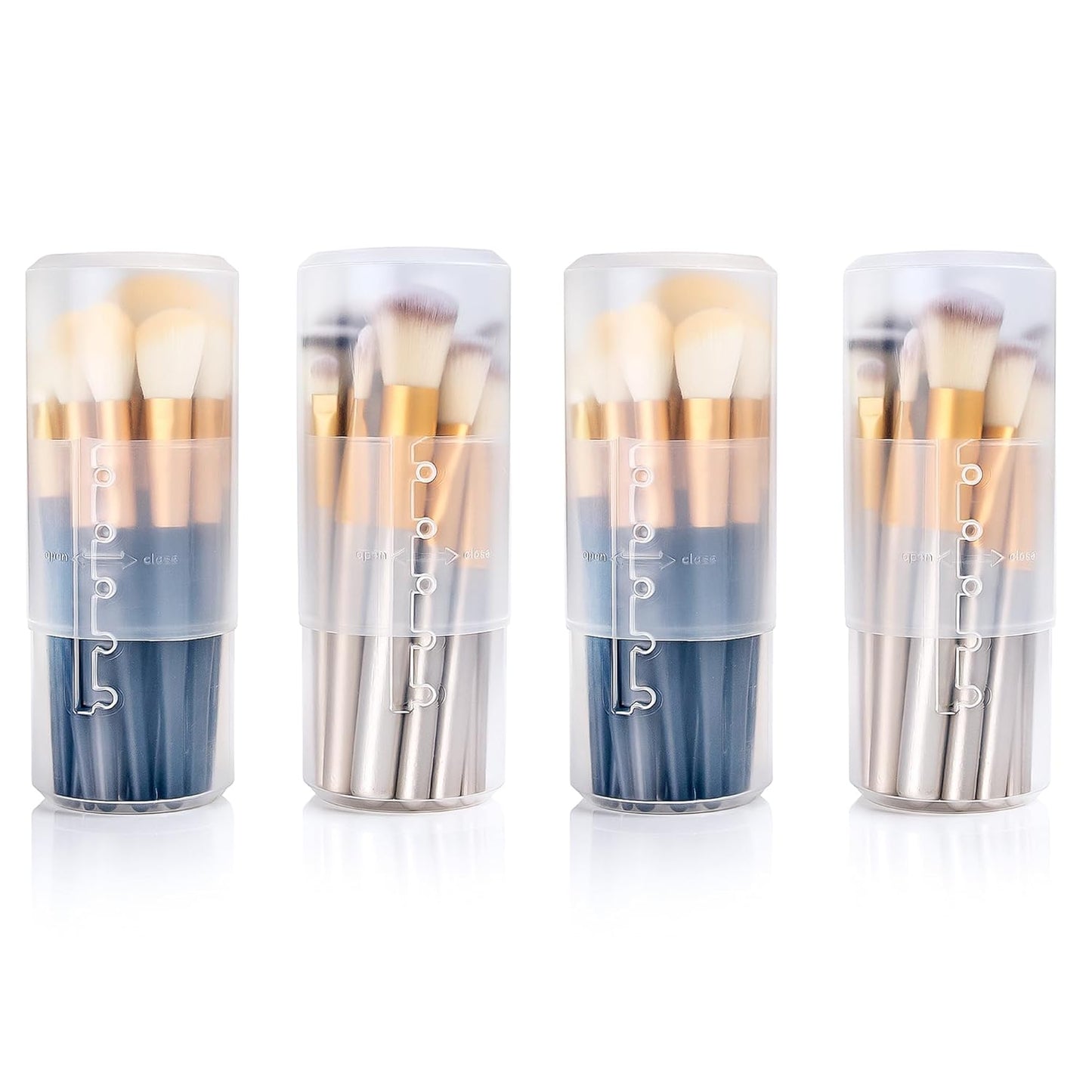 OCHEAL Makeup Brush Holders, 3 Pack of Makeup Brush Organizer Travel Case Retractable Plastic Travel Makeup Brushes Holder for Vanity Makeup Artist Brushes Storage Cup