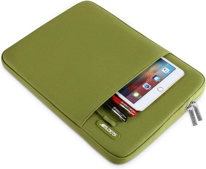 MOSISO Laptop Case 13.3 inch, 13-13.3 inch Laptop Sleeve Compatible with MacBook Air/Pro 13/Pro 14 M5 M4 M3 M2 M1, HP Dell ASUS Lenovo,Polyester Vertical Computer Sleeve Bag with Pocket, Antique Green - Colors B
