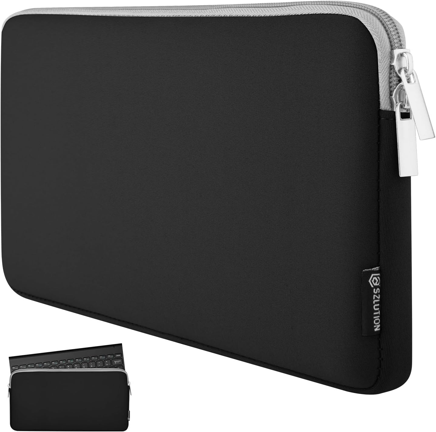 Neoprene Keyboard Sleeve Case for Apple MC184LL/B Wireless Bluetooth Keyboard, Protective Keyboard Case with Zipper for Small Wireless Keyboard, Black