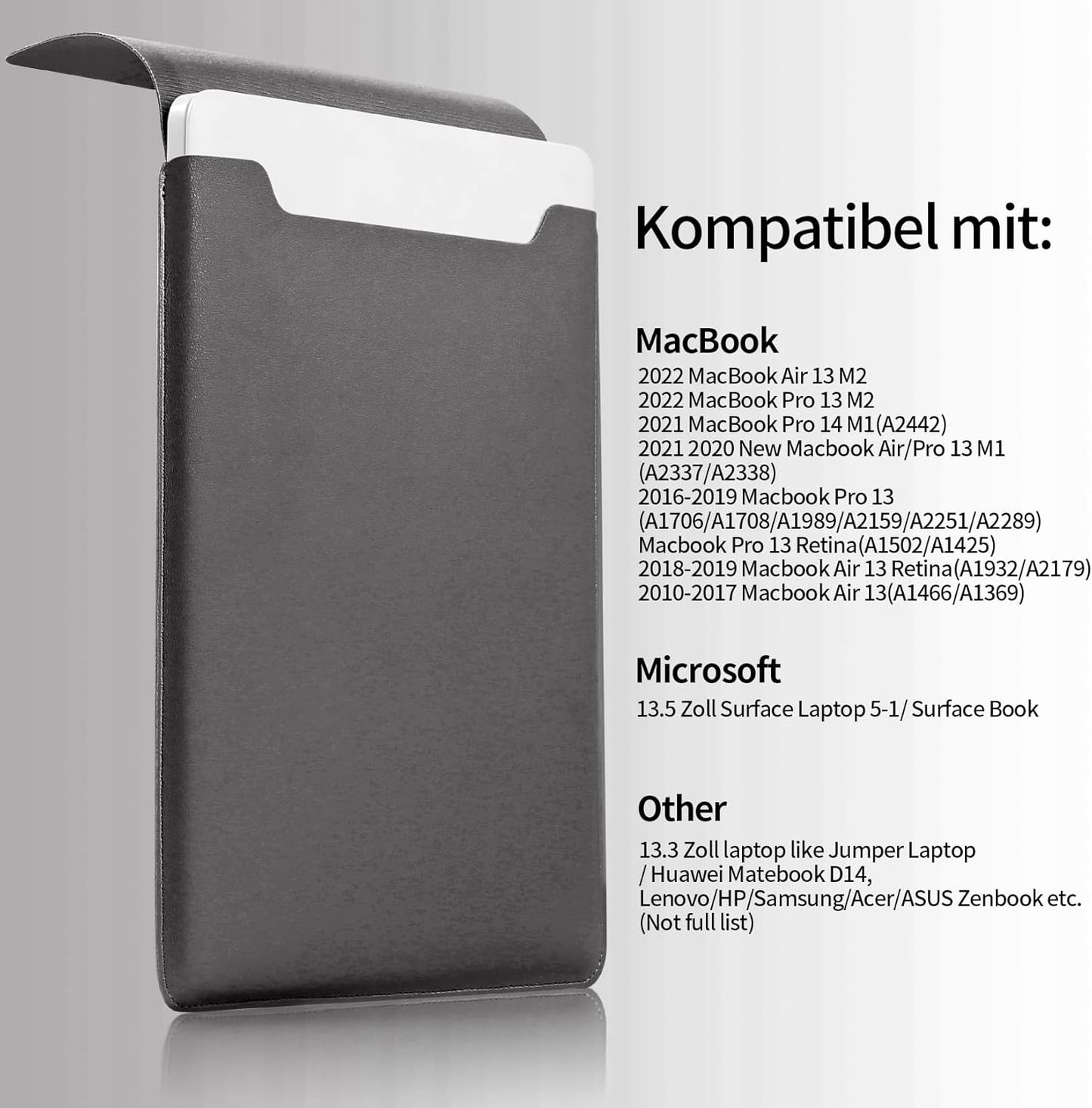13.3-14" Laptop Sleeve, Blue, Compatible with Laptops 13.3"-14", Protects from Scratches, Water Damage, Multi-Functional Mouse Pad