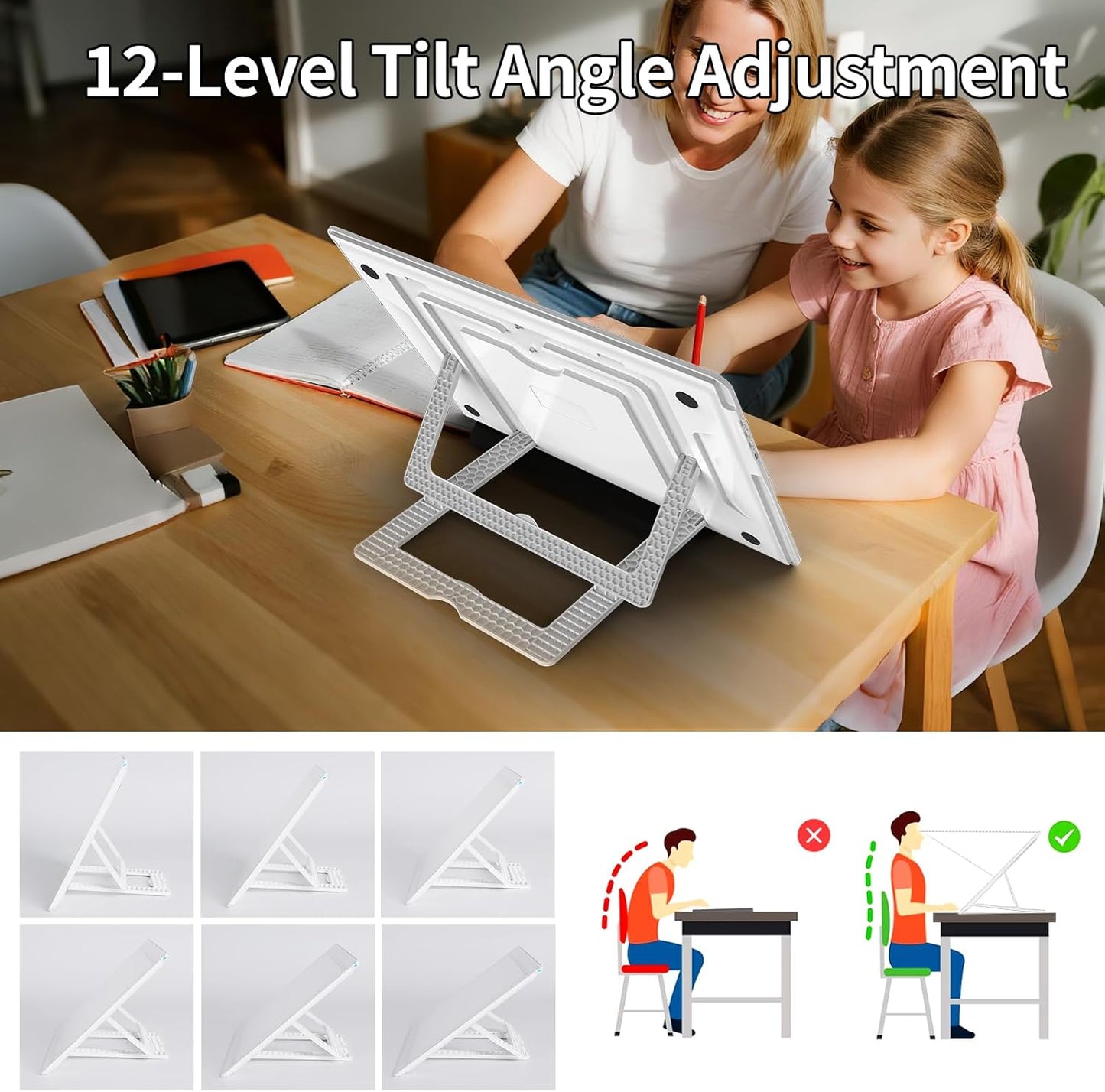 TOHETO Rechargeable A4 Light Board with Stand, Super Bright Magnetic Light Pad with Side Buttons, Wireless Light Box for Tracing and Drawing, Cordless LED Light Table for Diamond Painting, Sketching