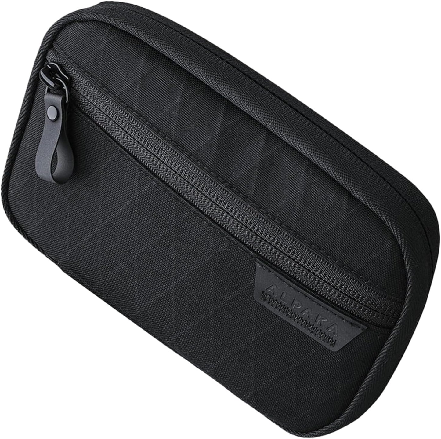 ALPAKA Admin Pouch Pro EDC Organizer - Small Tool Pouch with Smooth Zipper, Weatherproof Storage for Electronics, Cables, Travel Accessories - Black Axogrid 300D Fabric