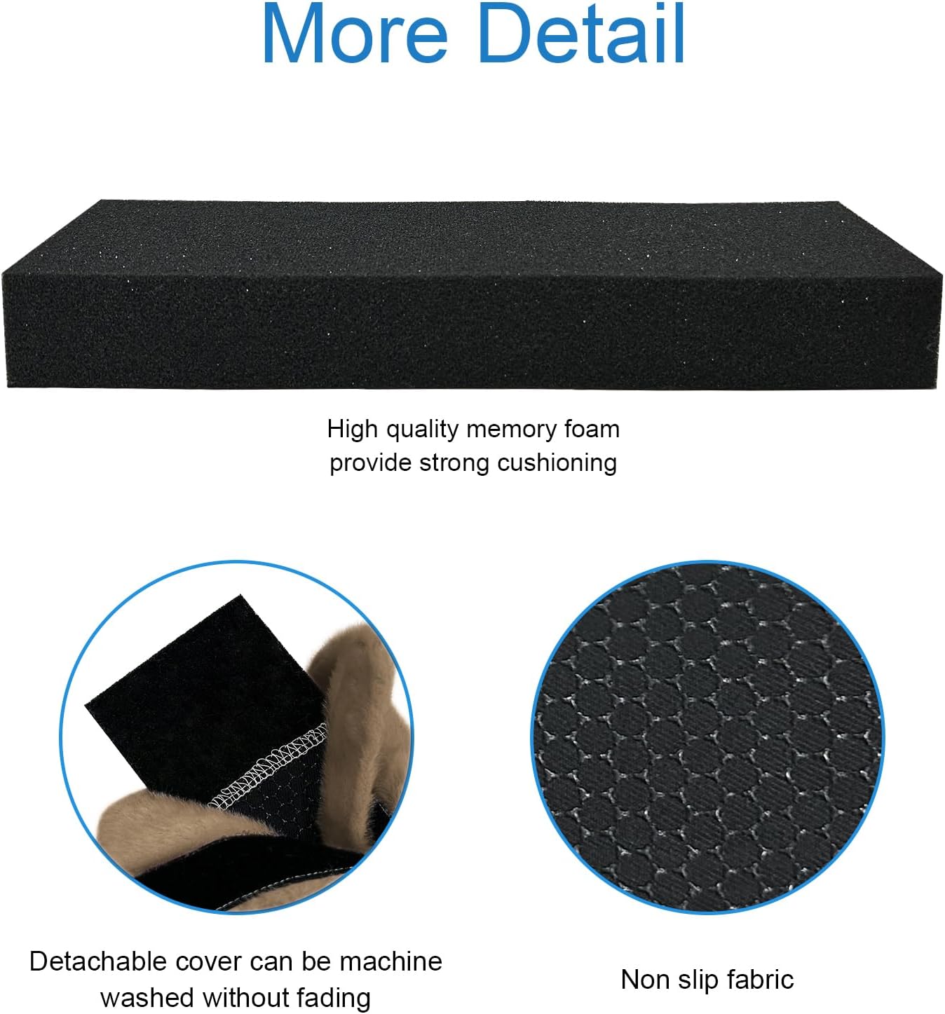 SPRING SEAON Wheelchair Armrest Covers 2 Pack Soft Memory Foam Wheelchair armrest Pads Wicking Washable for Office Transport Chair (Black)