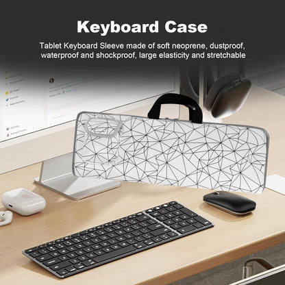 Keyboard Sleeve Travel Case for Logitech MK250 Wireless Keyboard Mouse Combo,Rugged Neoprene Construction Zipper Mouse Storage and Cable Storage Pouch(Black)