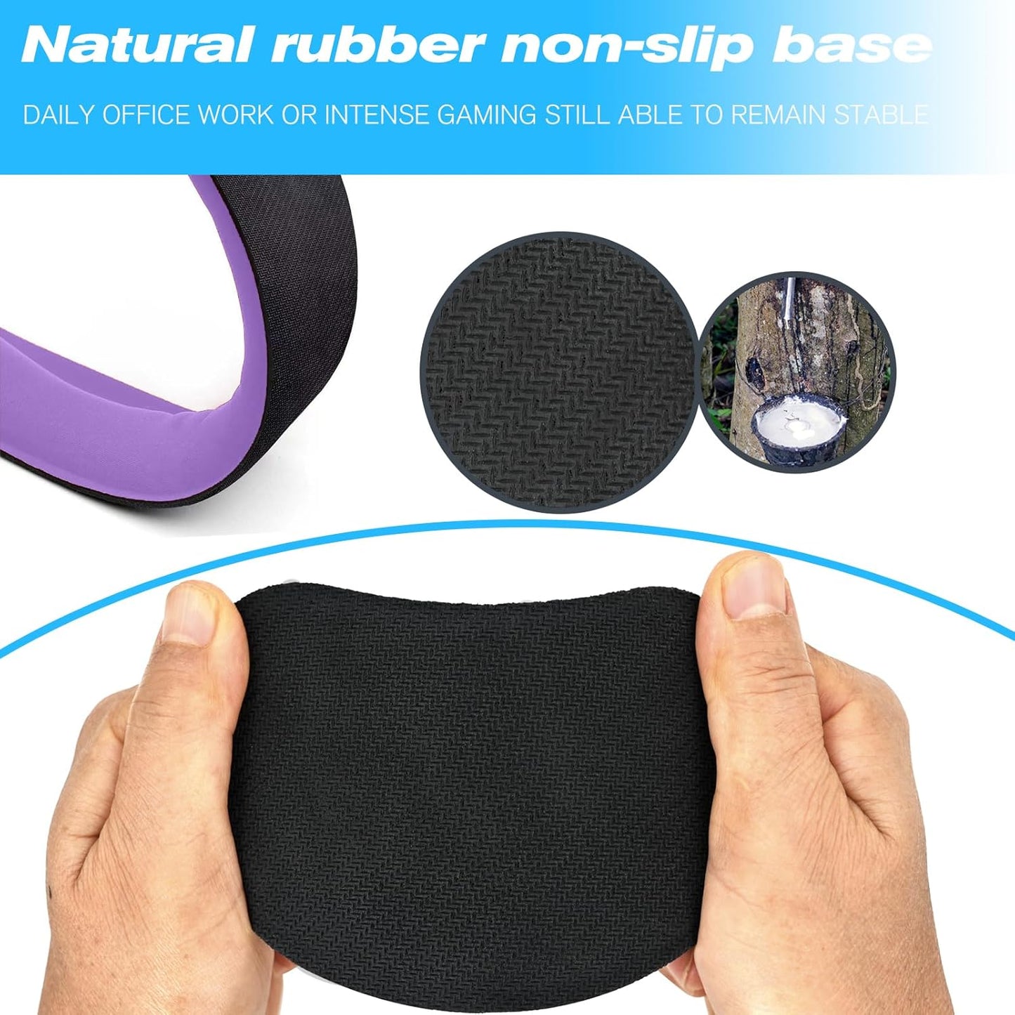 Keyboard Wrist Rest and Mouse Wrist Rest Set - Ergonomic Memory Foam Wrist Cushion - for Wrist Support on Computer, Laptop, Office, Playing Games, Typing Relieves Wrist Pain Rose Red