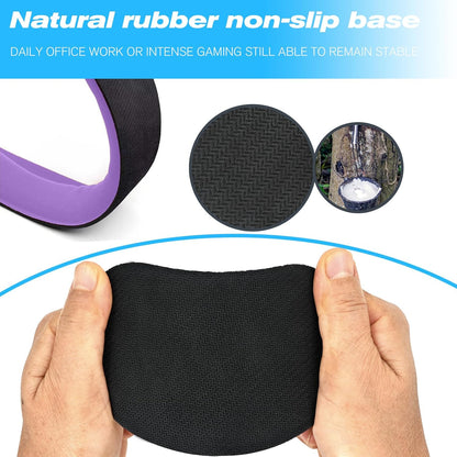Keyboard Wrist Rest and Mouse Wrist Rest Set - Ergonomic Memory Foam Wrist Cushion - for Wrist Support on Computer, Laptop, Office, Playing Games, Typing Relieves Wrist Pain Rose Red