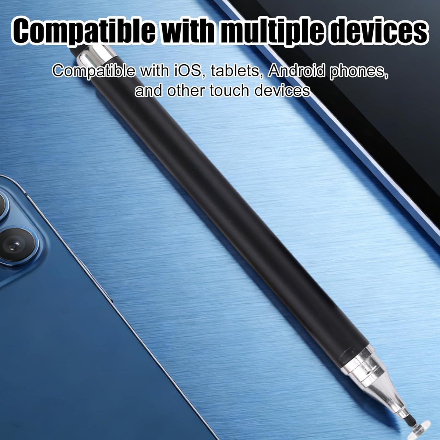 4pcs Stylus Pens and 6pcs Silicone Pen Holders, Capacitive Touch Screen Stylus Pencil Set for iPhone/iPad iOS/Android 15/14 Devices
