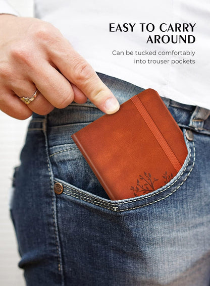 AISBUGUR Pocket Notebook, Small Notebook, 2-Pack Total 320 Pages,3.7" x 5.7" Pocket Notebook (2 Pack, Black1)