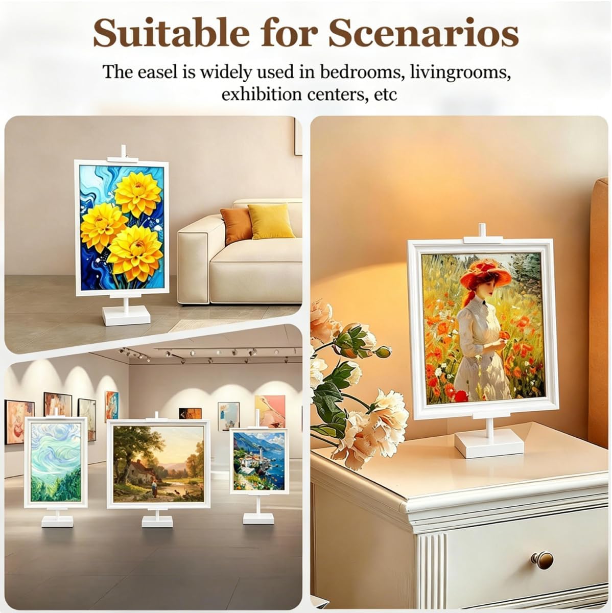 1pcs Adjustable Tabletop Easel Stand for Picture Frames, Picture Easels for Display, Gold Easel, Picture Frame Stand, Adjustable Art Easel.(18inch,Black)