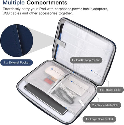 12-12.9 Inch Tablet Sleeve Bag for 12.4" Samsung Galaxy Tab S10+ S9+ Plus/S8+/S7+ Plus/S7 FE,13" iPad Air M4 M3 M2/iPad Pro M5 M4/Pro 12.9"/Microsoft Surface Go 2 12.4"/Pro 11 10 Carrying Case-Black