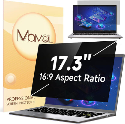 Mamol 34 Inch Curved Computer Privacy Screen Filter for 21:9 Aspect Ratio Widescreen Monitor - Anti Glare Blue Light Filter, Removable Computer Monitor Privacy Shield, Anti-Scratch Screen Protector