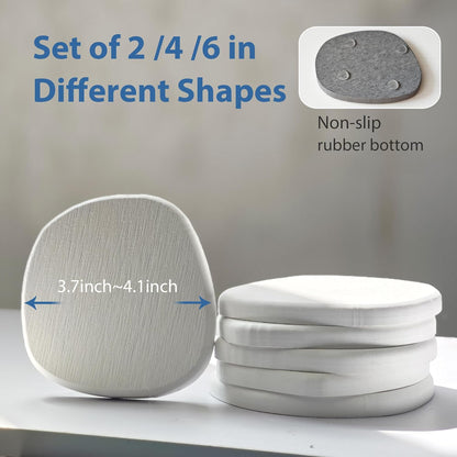 Diatomaceous Earth Coasters Set of 2 for Drinks, Moisture Water Absorbent Stone Coasters for Table Desk at Work, Water Absorbing Instant Drying Diatomite, Modern White