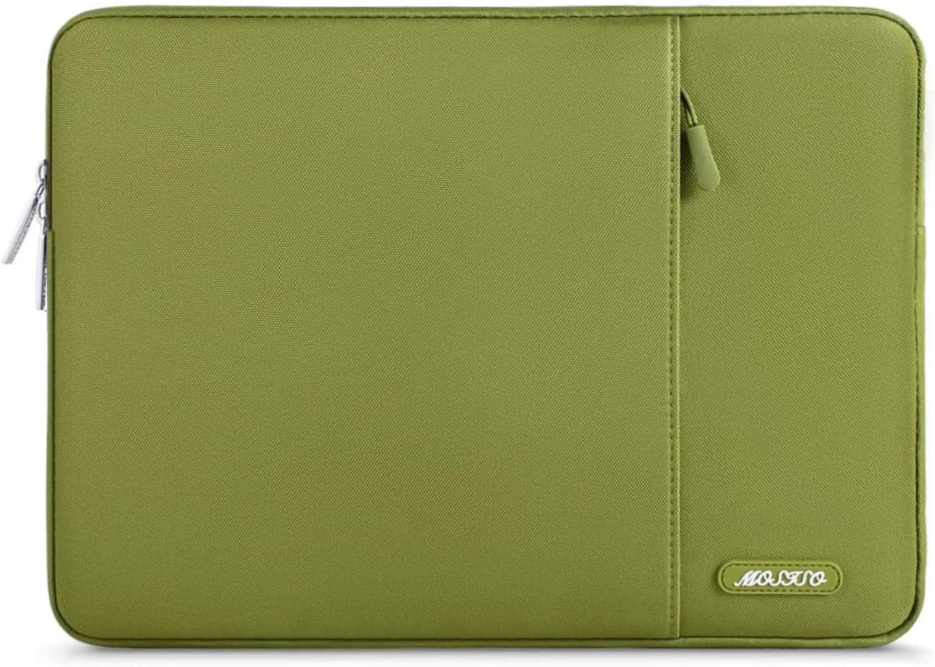 MOSISO Laptop Case 13.3 inch, 13-13.3 inch Laptop Sleeve Compatible with MacBook Air/Pro 13/Pro 14 M5 M4 M3 M2 M1, HP Dell ASUS Lenovo,Polyester Vertical Computer Sleeve Bag with Pocket, Antique Green - Colors B