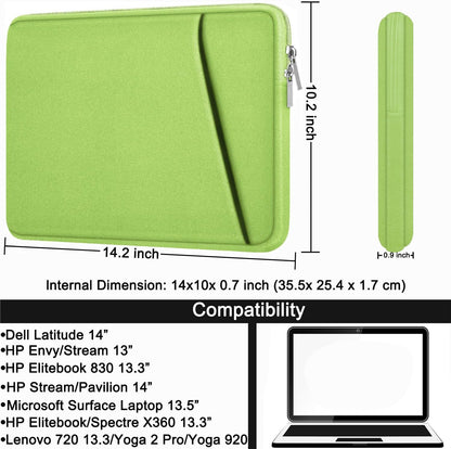 Laptop Sleeve, Durable Briefcase Shockproof Protective Case, Handbags Portable Laptop Bag for 15.6 inch HP Dell Asus Lenovo Notebook Computer with Front Pocket, Black