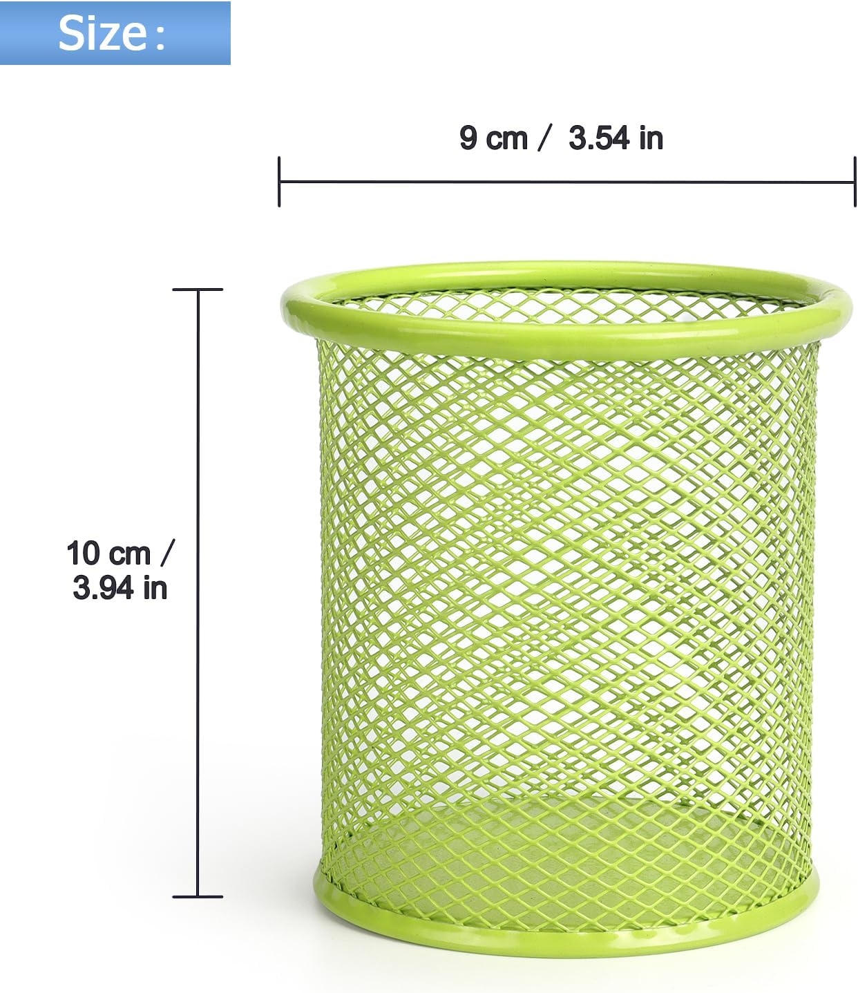 Tamaki Pen Holder Cup for Desk, Desk Organizer Wire Mesh Pencil Cup Holder for Desk Office Pen Organizer (Purple)