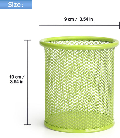 Tamaki Pen Holder Cup for Desk, Desk Organizer Wire Mesh Pencil Cup Holder for Desk Office Pen Organizer (Purple)