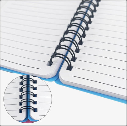 KTOJOY 3 Pack Small Pocket Spiral Notebook, 3.5x5.5 inches, 7mm Lined Pages, 80 Sheets/160 Pages 100gsm Thick Paper