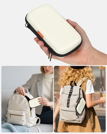 Portable Protection Hard EVA Case for External Battery, Cell Phone, GPS, Hard Drive, USB/Charging Cable, Small Carrying Bag Mesh Inner Pocket, Zipper Enclosure, Universal Travel Pouch Bag