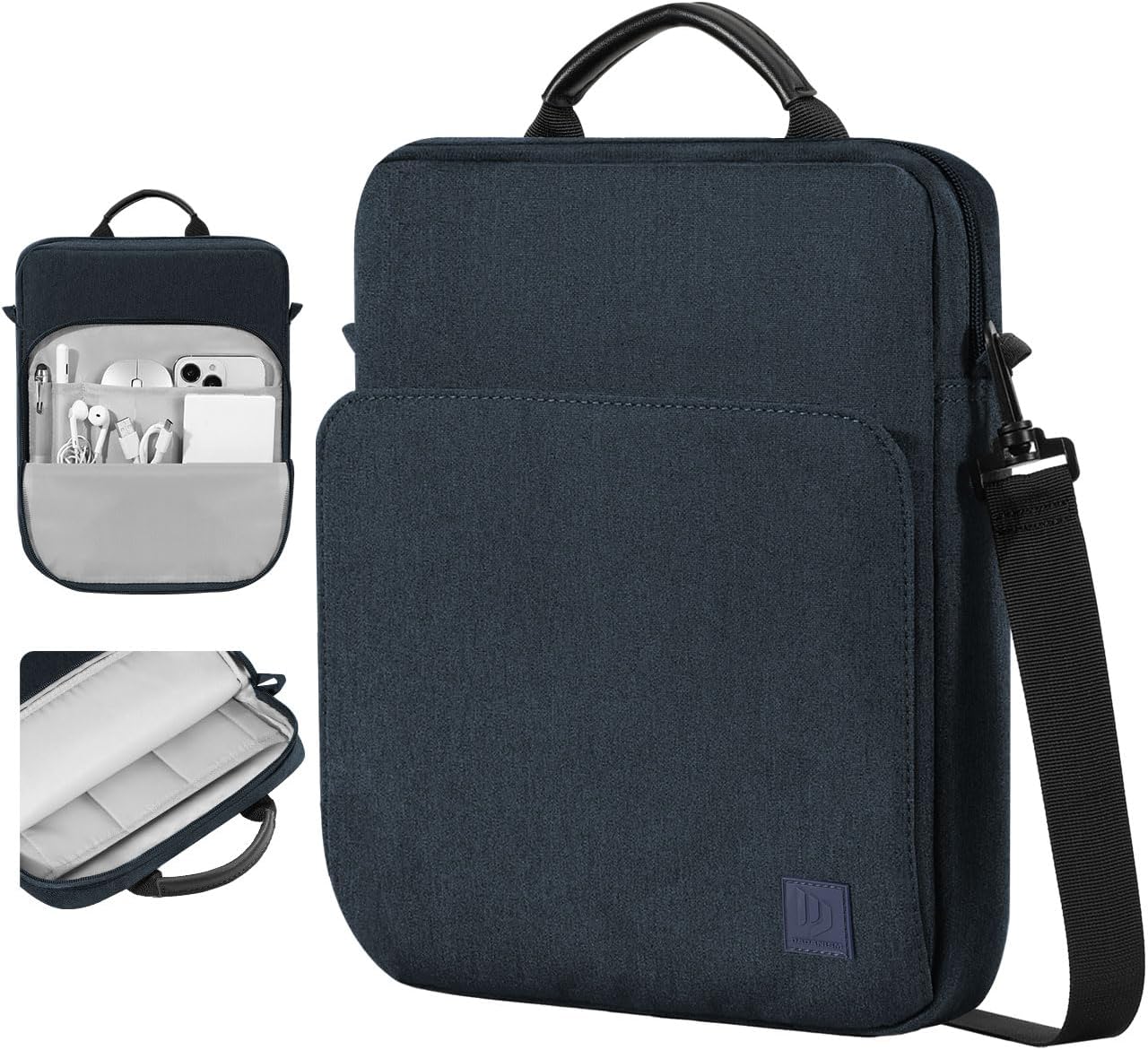 Dadanism 9-11 Inch Tablet Sleeve Bag Carrying Case with Shoulder Strap for iPad (A16) 11", iPad 10th Gen 10.9", iPad Air M4/Pro M5 11", iPad 9/8/7th 10.2", Galaxy Tab A11+ Plus 11", Cloudy Pink