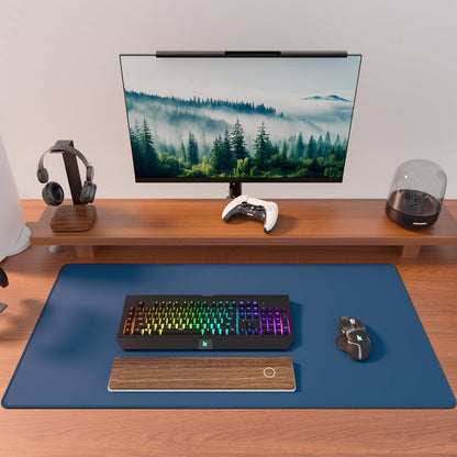 KTRIO Large Gaming Mouse Pad Desk Mat, Superior Micro-Weave Cloth for Precise Mouse Control, Non-Slip Rubber Base, Stitched Edges, Water-Resistant, for Gamer, Office & Home, 31.5" x 11.8" inches