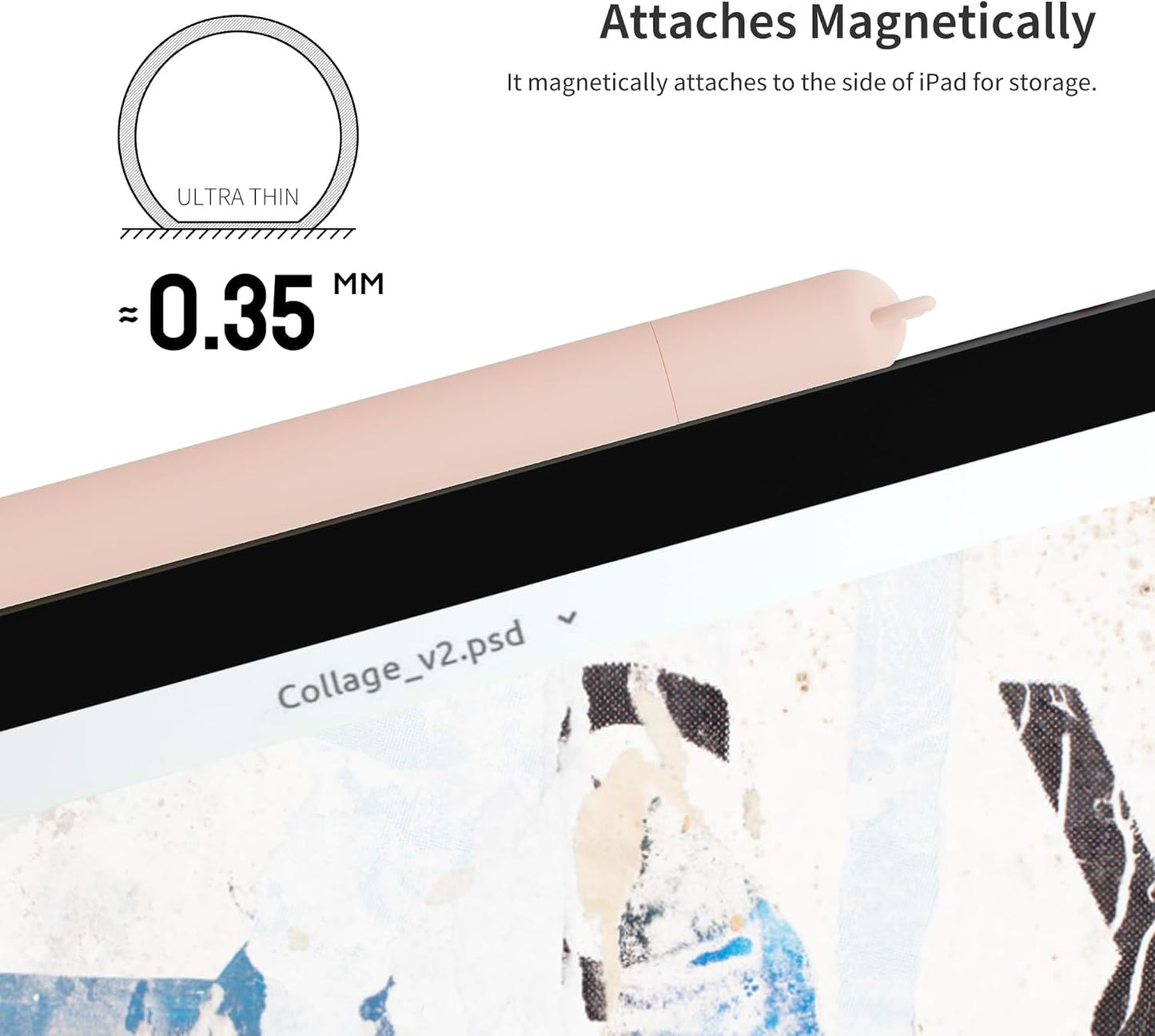 ELETIUO Silicone Case Compatible with Apple Pencil (USB-C),Protective Holder Grip Sleeve with Cap Accessories,Anti-Slip Cover Supports Magnetic Compatible with Apple Pencil 3rd Generation,Carrot