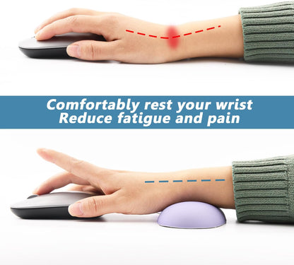 Ergonomic Mouse Wrist Rest Pad, Small Gel Mouse Keyboard Support Cushion Non-Slip Base, for Easy Typing and Wrist Pain Relief Office Computer, Laptop, PC Gaming (Blue)