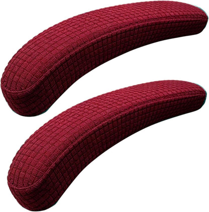 Melaluxe Stretch Office Chair Armrest Covers, Arm Rest Slipcovers (Black)
