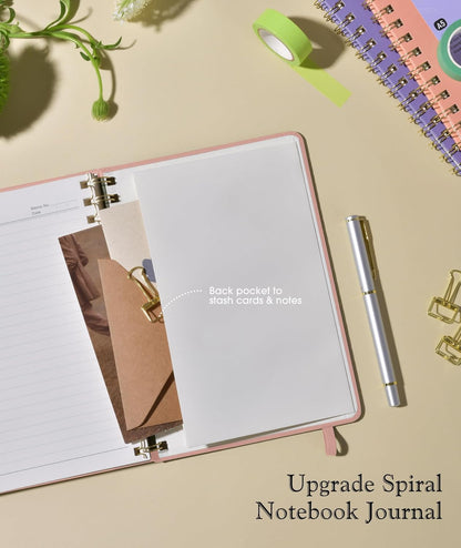 Graph Spiral Journal Notebook, A5 Hardcover Spiral Journals for Women Men, 100 GSM Graph Paper Notebooks, 150 Pages Spiral Bound Grid Notebook for Writing Note Taking Work 5.75" x 8.38" Olive Green