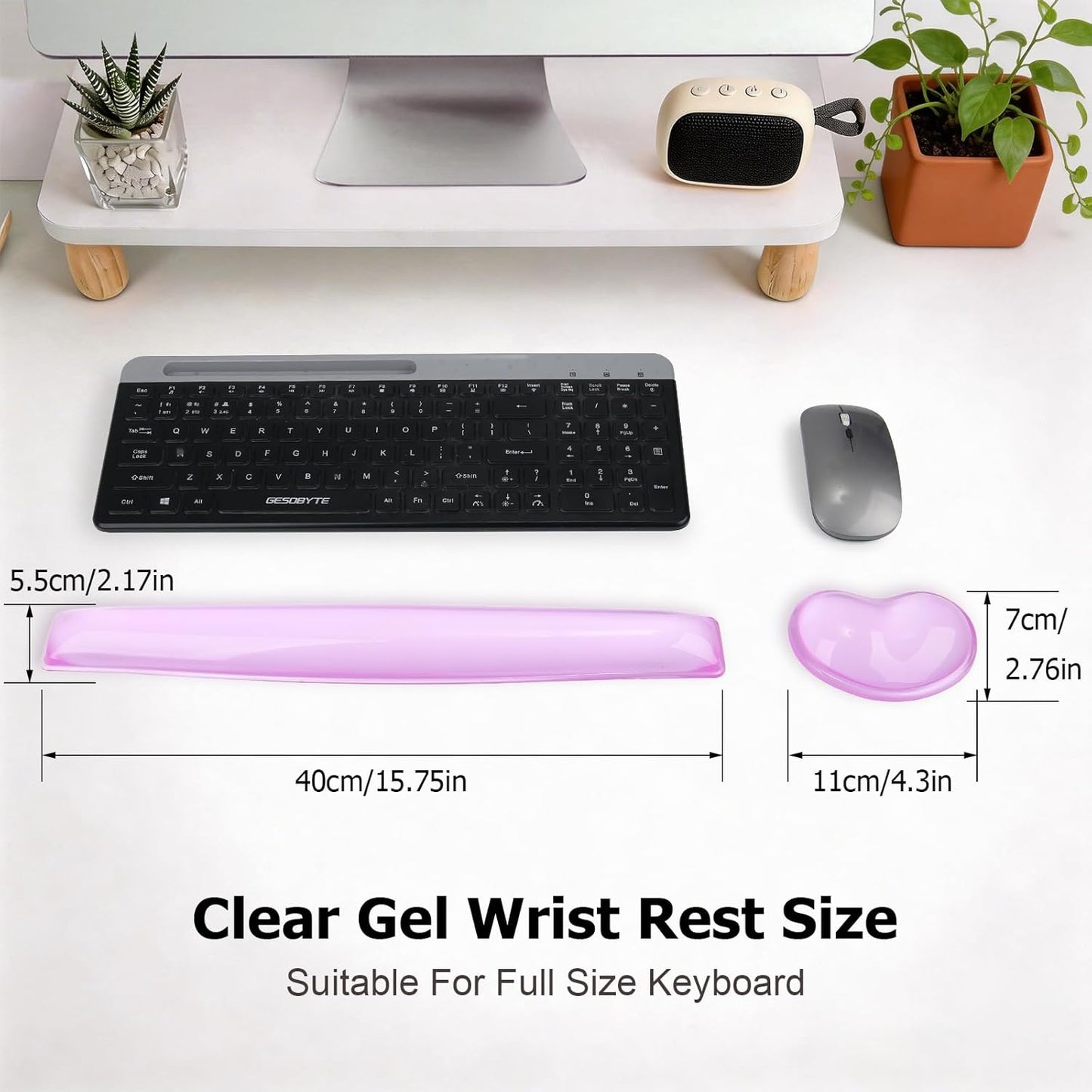 Gel Keyboard & Mouse Wrist Rest Set - Keyboard Wrist Rest Pad & Mouse Support for Office Gaming Pad Computer Laptop Ergonomic Comfortable Pain Relief- Pad Set (Mouse Support Only)
