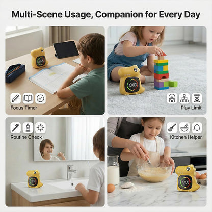 Visual Timer for Kids Light Blue Dinasuor Kids Timer Visual Led Rechargeable Toddler Timer Visual Countdown for Classroom Home Studing Playing
