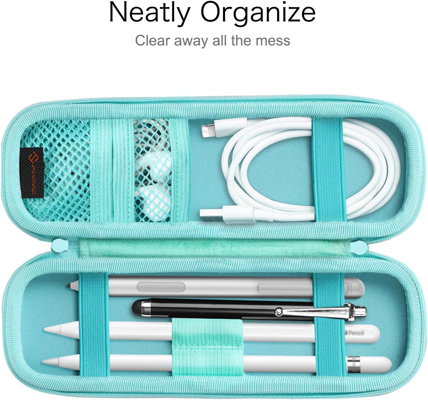 Fintie Holder Case for Apple Pencil Pro, Apple Pencil (USB-C / 1st / 2nd Generation), PU Leather Carrying Bag Sleeve Compatible with Pen, USB Cable, Samsung Stylus, Lilac Marble