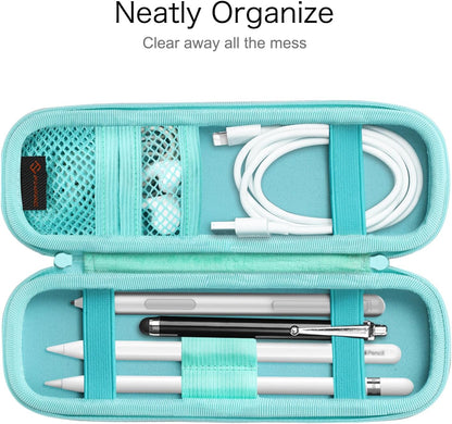 Fintie Holder Case for Apple Pencil Pro, Apple Pencil (USB-C / 1st / 2nd Generation), PU Leather Carrying Bag Sleeve Compatible with Pen, USB Cable, Samsung Stylus, Lilac Marble
