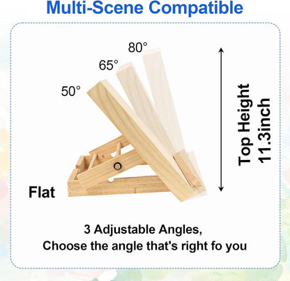 Kids Tabletop Art Easel with Paper Roll Dispenser | Adjustable Portable Desk & Table Top Painting Drawing Stand (13.8" x 11.4", Without Paper Roll)