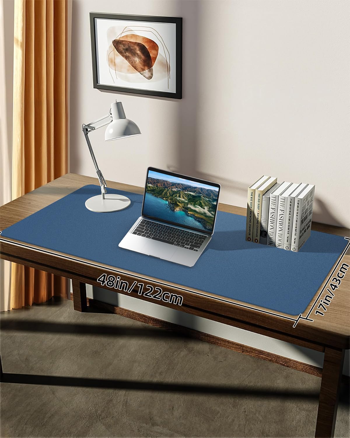 Leather Desk Pad Protector, Office Desk Mat, Large Mouse Pad, Non-Slip PU Leather Desk Blotter, Laptop Desk Pad Desk Accessories for Office and Home (Black, 40" x 17")