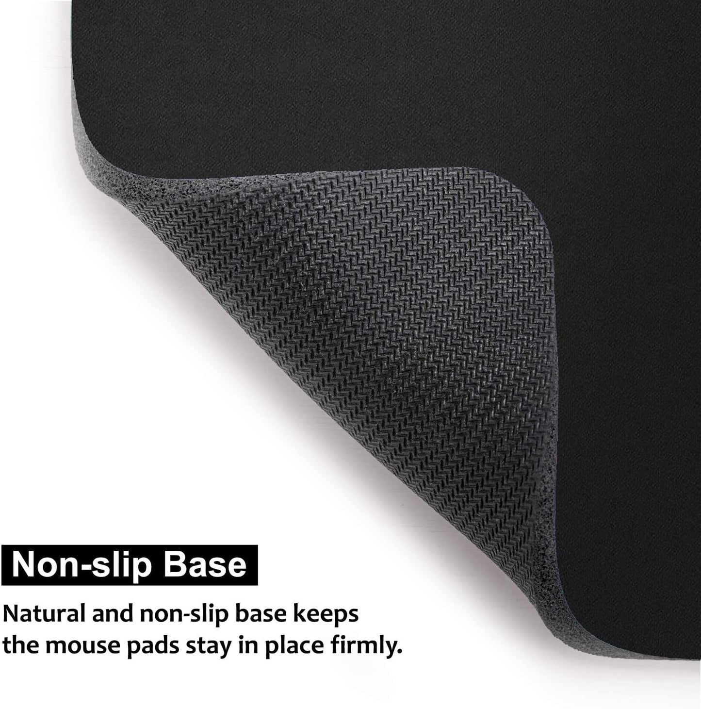 Audimi Small Mouse Pad 6 x 8 Inch, Mini Mouse Pad Thick for Laptop Wireless Mouse Home Office Travel, Portable & Washable (Black)