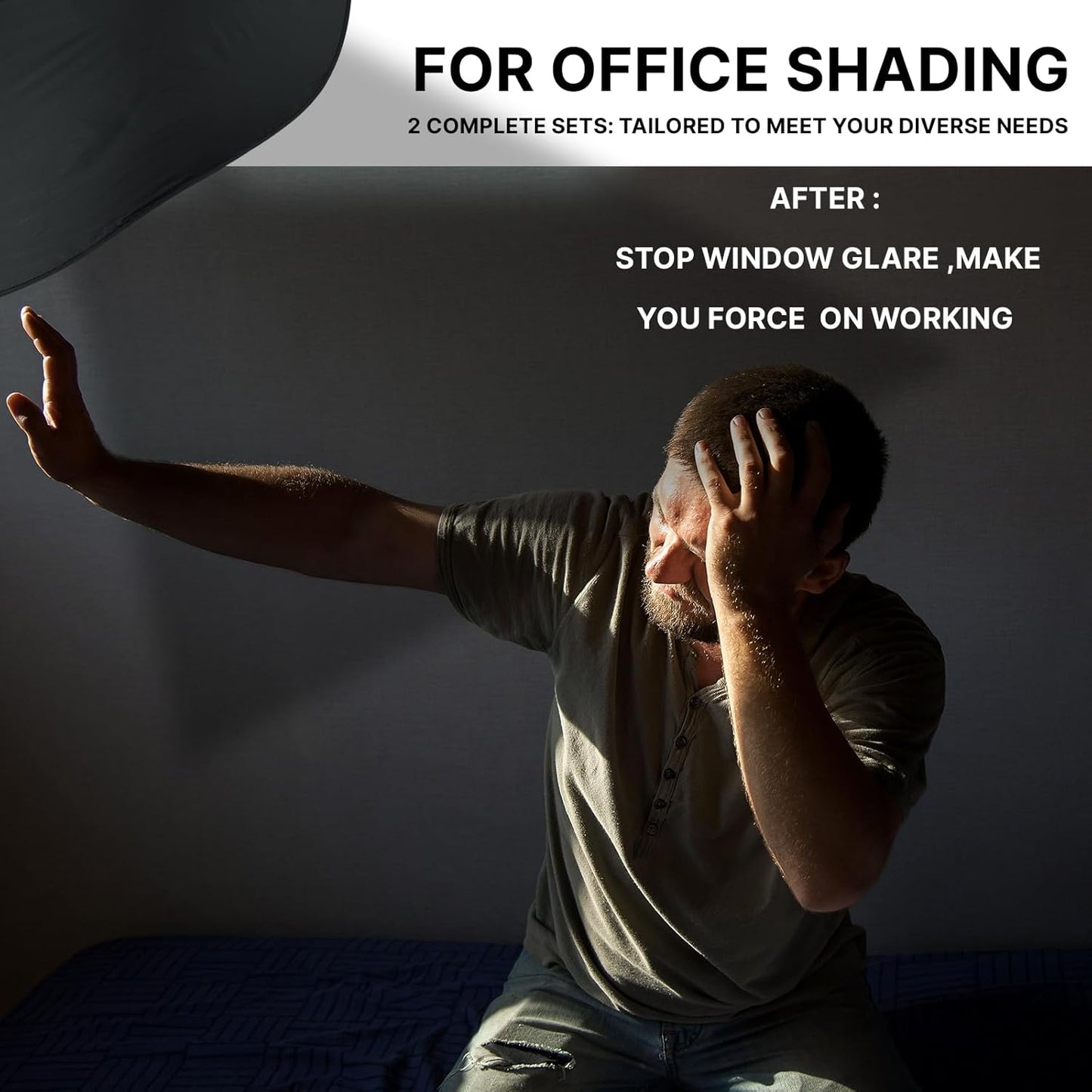 Comastbo Office Desk Window Glare Shade, Privacy for Office, Monitor Glare Protector,Desk Shade to Block Front Side Light