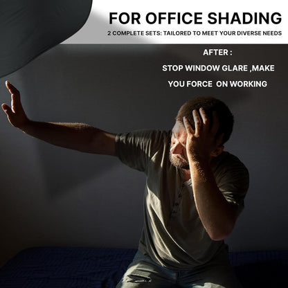 Comastbo Office Desk Window Glare Shade, Privacy for Office, Monitor Glare Protector,Desk Shade to Block Front Side Light