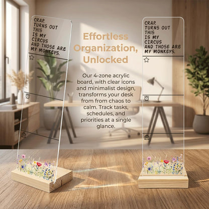 Sticky Note Holder Acrylic Monitor Memo Board Desk Organizers and Accessories Desk Decor Post It Note Holder with 200Pcs Sticky Notes Funny Sarcastic Office Positive Desk Sign