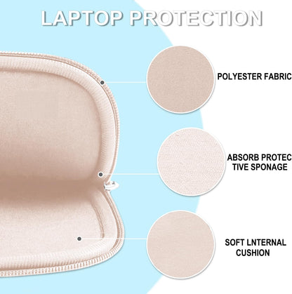 Laptop Sleeve Case 14 inch, Shockproof Protective Laptop Cover Briefcase Carrying Computer Bag with Accessory Pocket Portable Computer Sleeve for 14" MacBook, HP, Dell, Lenovo, Acer, Black