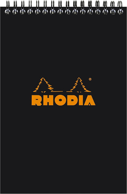 Rhodia #16 Wirebound Notepad 5.8" x 8.3" Dot Pad, Orange Cover