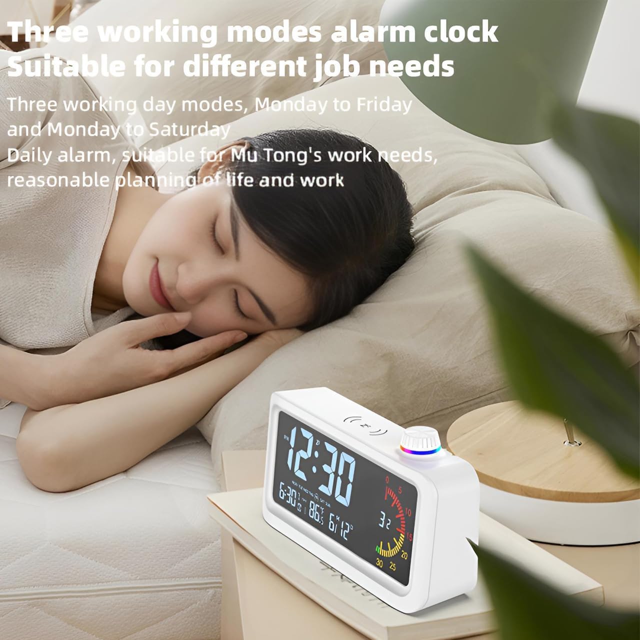 60-Minute Visual Timer for Kids, Pomodoro Timer, Rechargeable Alarm Clock, Dual Display, LCD Time Reminder - Ideal for Homeschooling, Teaching, and Time Management Gifts for Kids (White)