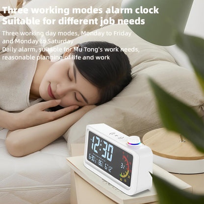 60-Minute Visual Timer for Kids, Pomodoro Timer, Rechargeable Alarm Clock, Dual Display, LCD Time Reminder - Ideal for Homeschooling, Teaching, and Time Management Gifts for Kids (White)