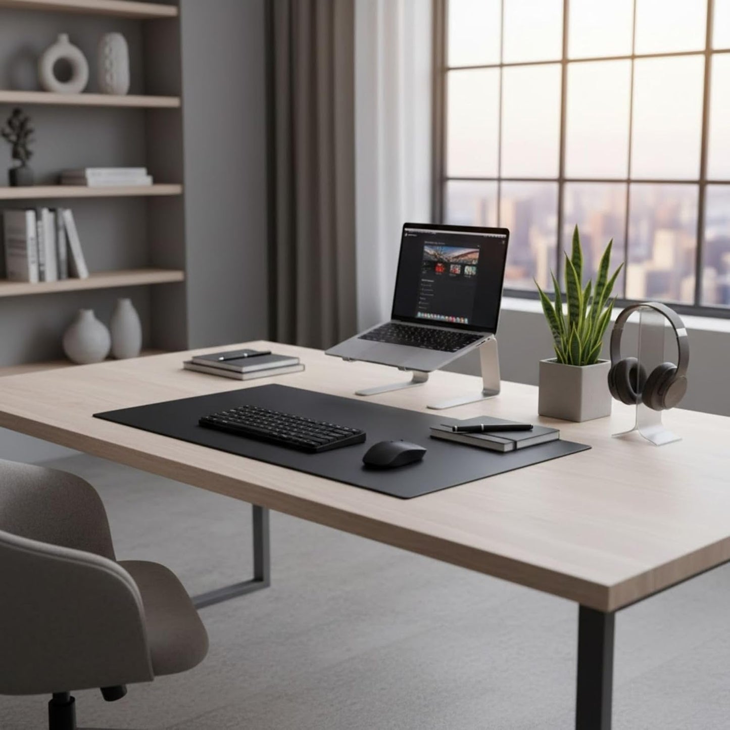 Dacasso Leather Desk Pad Without Side Rails