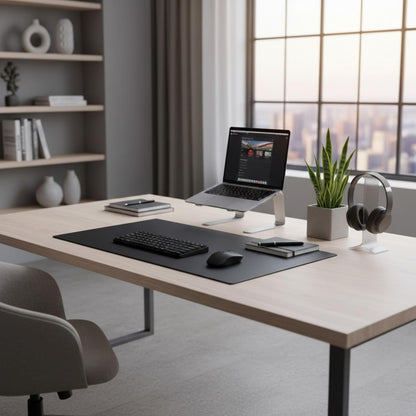 Dacasso Leather Desk Pad Without Side Rails