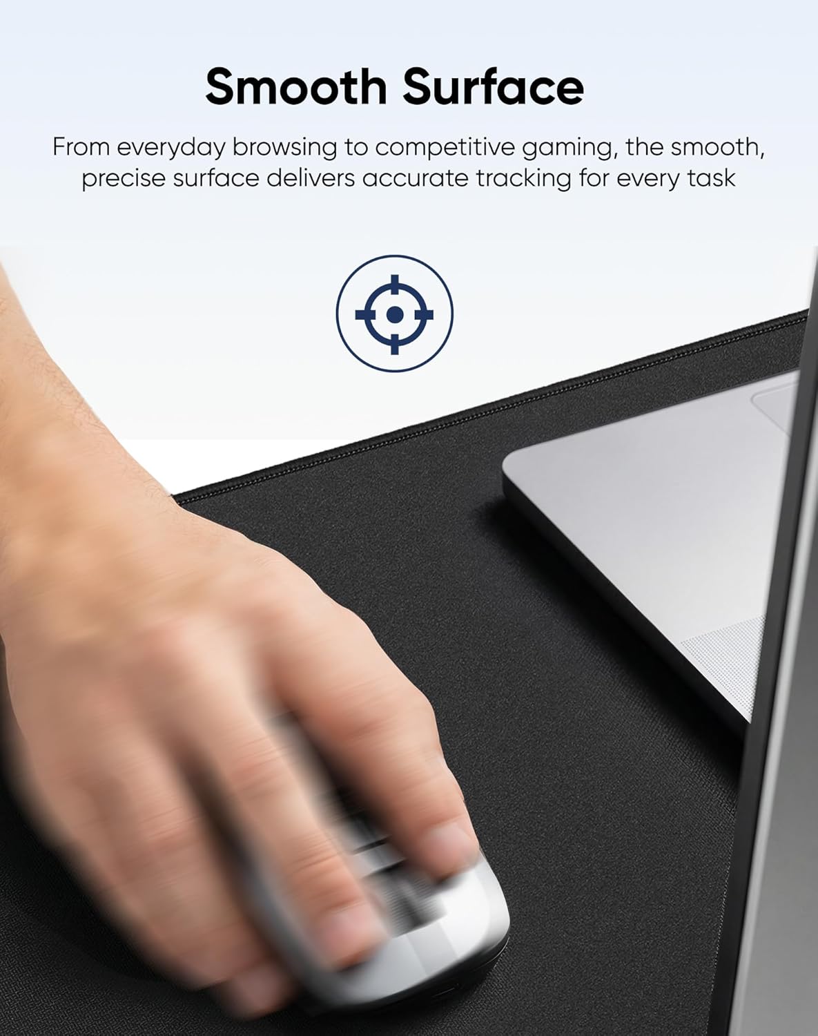 Reniteco Waterproof Large Gaming Mouse Pad with Durable Stitched Edges, Non-Slip Rubber Base, Grainy Jacquard Mouse Mat Desk Pad for Home Office Gaming, 31.5''x11.8''x0.12'', Matte Beige