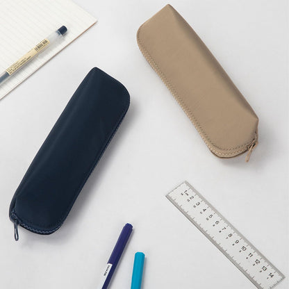 Canvas Pencil Case Cotton Canvas and Simple Multifunctional Pencil Bag Zipper Portable Storage (Black)